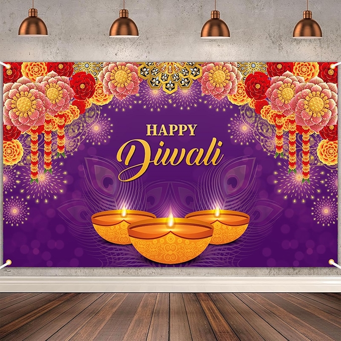 印度节日装饰品安贴墙横幅灯饰彩灯祭祀装饰欢庆灯笼背景墙