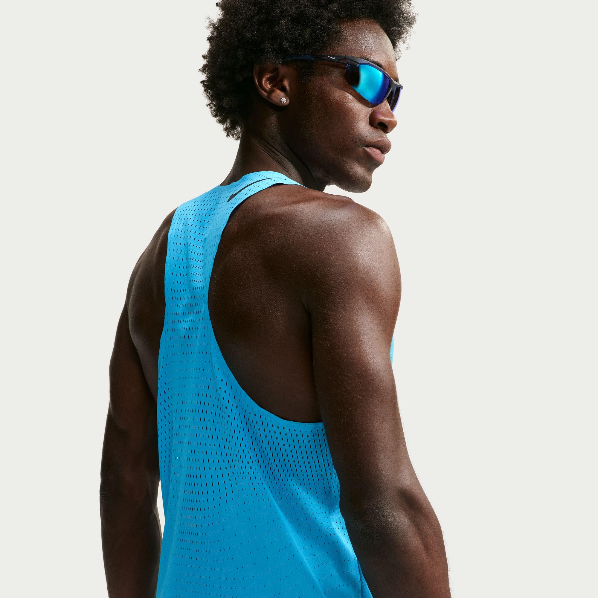 Nike Aeroswift Dri-Fit ADV-Lauf-Singlet Für Herren, Lt Current Blue/Black, FN4231-418, L