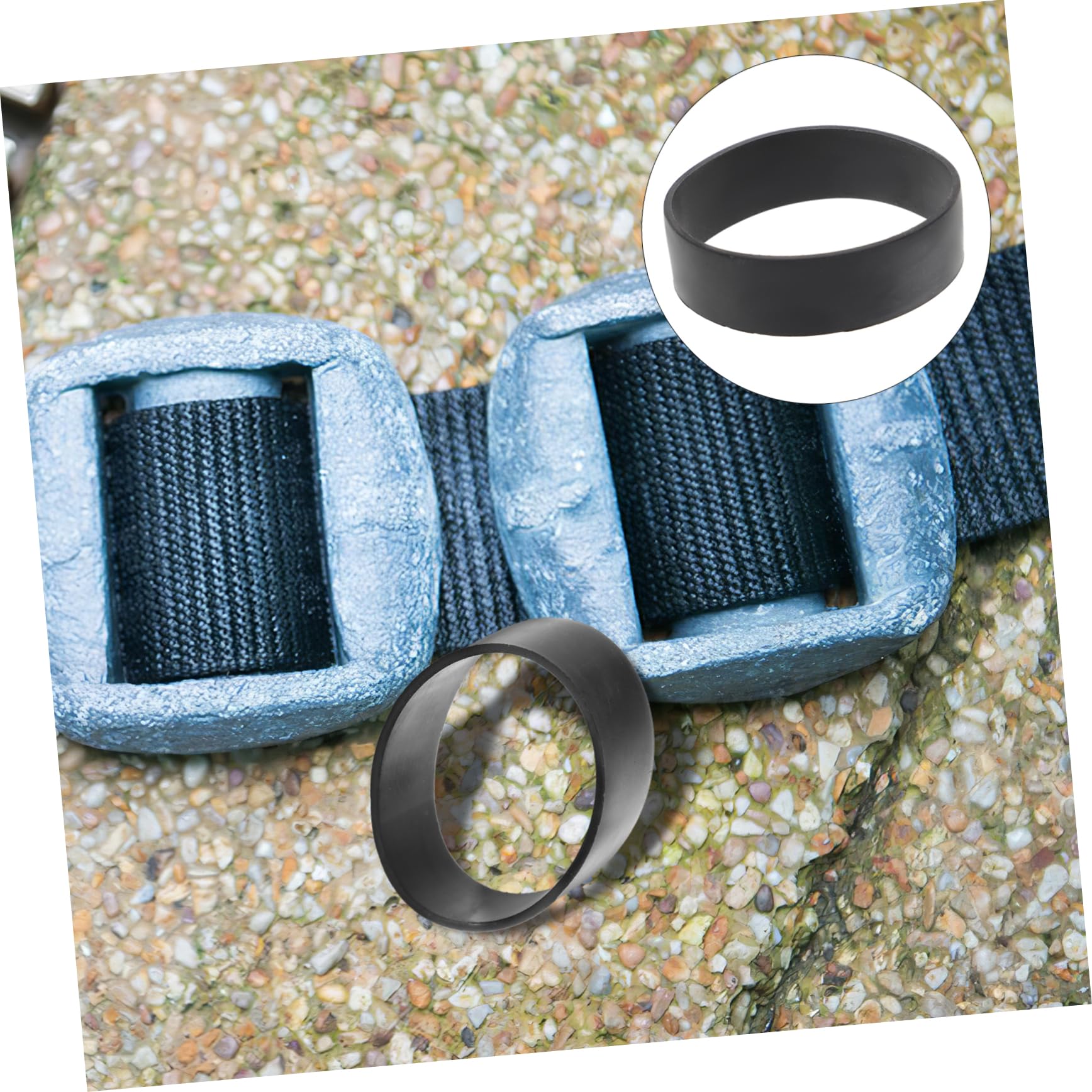 POPETPOP 5pcs Rubber Diving Waist Belt Rings Wear Resistant Fixing Rings for Scuba Diving Gear Non Slip Design for Secure Fit Versatile Use