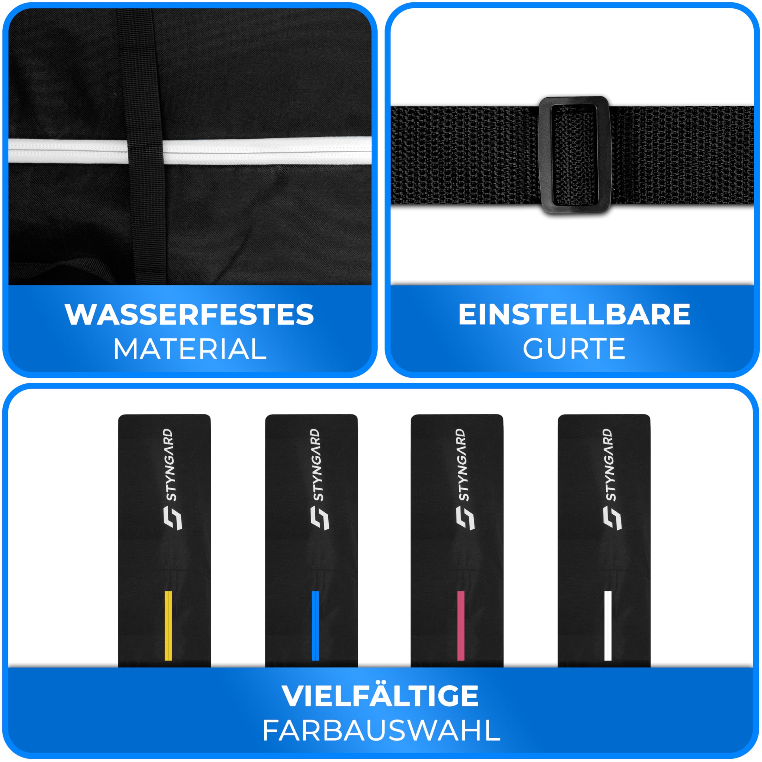 STYNGARD Skitasche Set Skisack [140 cm bis 200 cm] und Skischuhtasche mit Helmfach [40 L] - Skitasche und Stiefeltasche mit Lüftungsgitter Modell Vancouver