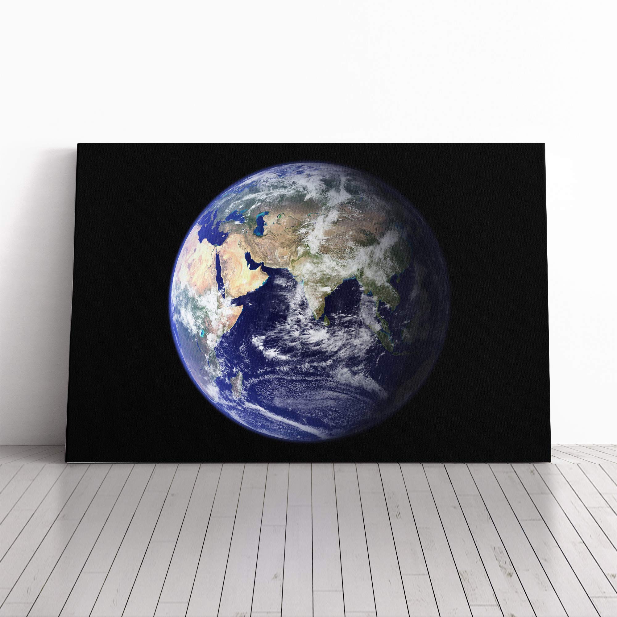 Earth from Space (9) Canvas Print | Gallery Wrapped 30mm Frame Wall Art | 24x16 inches | Ready to Hang | Modern Space Picture | Living Room Bedroom Lounge Office