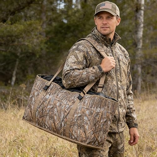 Miniatura 6 de Bolsa de señuelo, bolsa de señuelo de pato de 12 ranuras, bolsa de caza de patos con impresión de camuflaje ciego de caza de aves acuáticas,