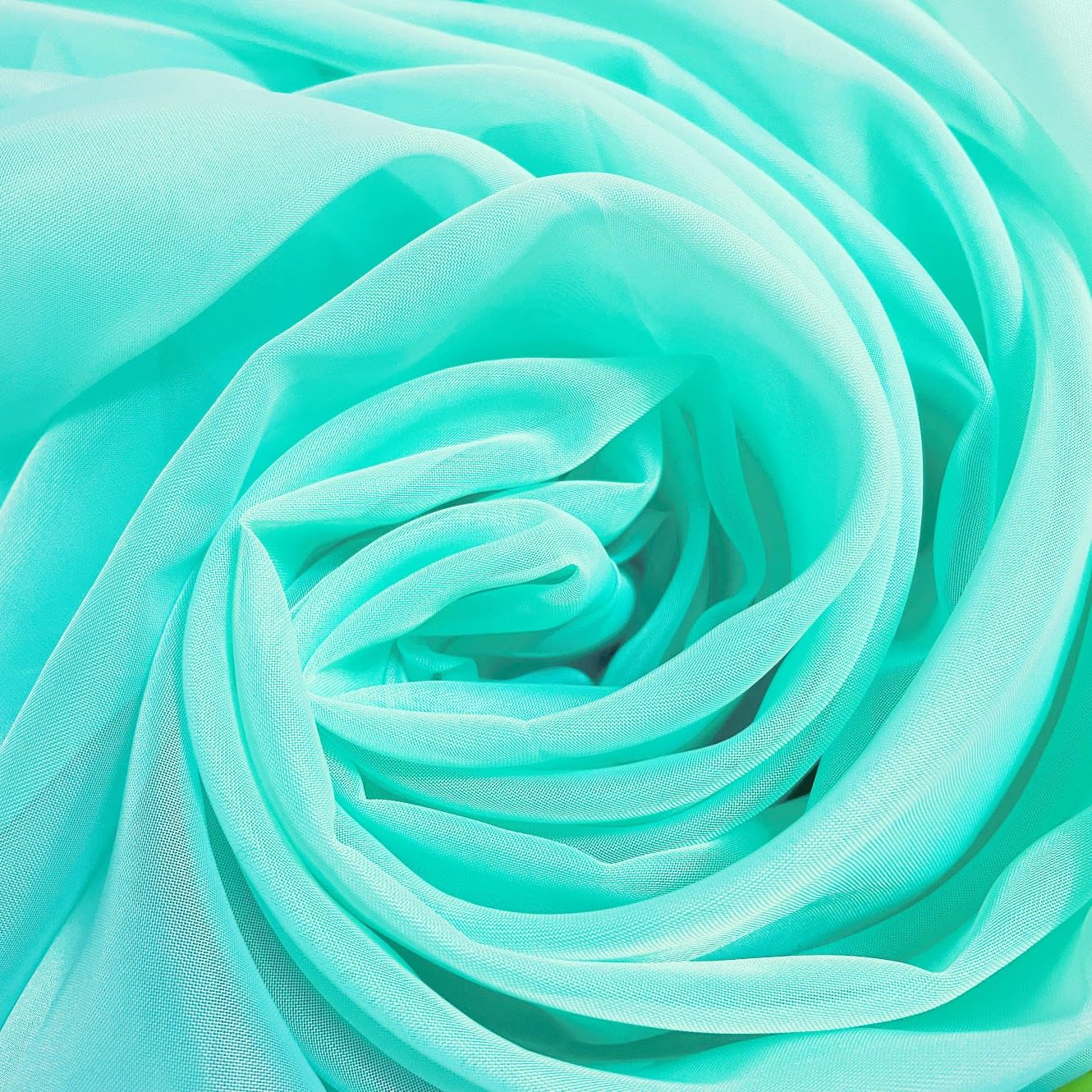 Megachest 70cm Wide Voile & semi-Voile Fabric (Aqua, 5 Meters Long) โ image 1
