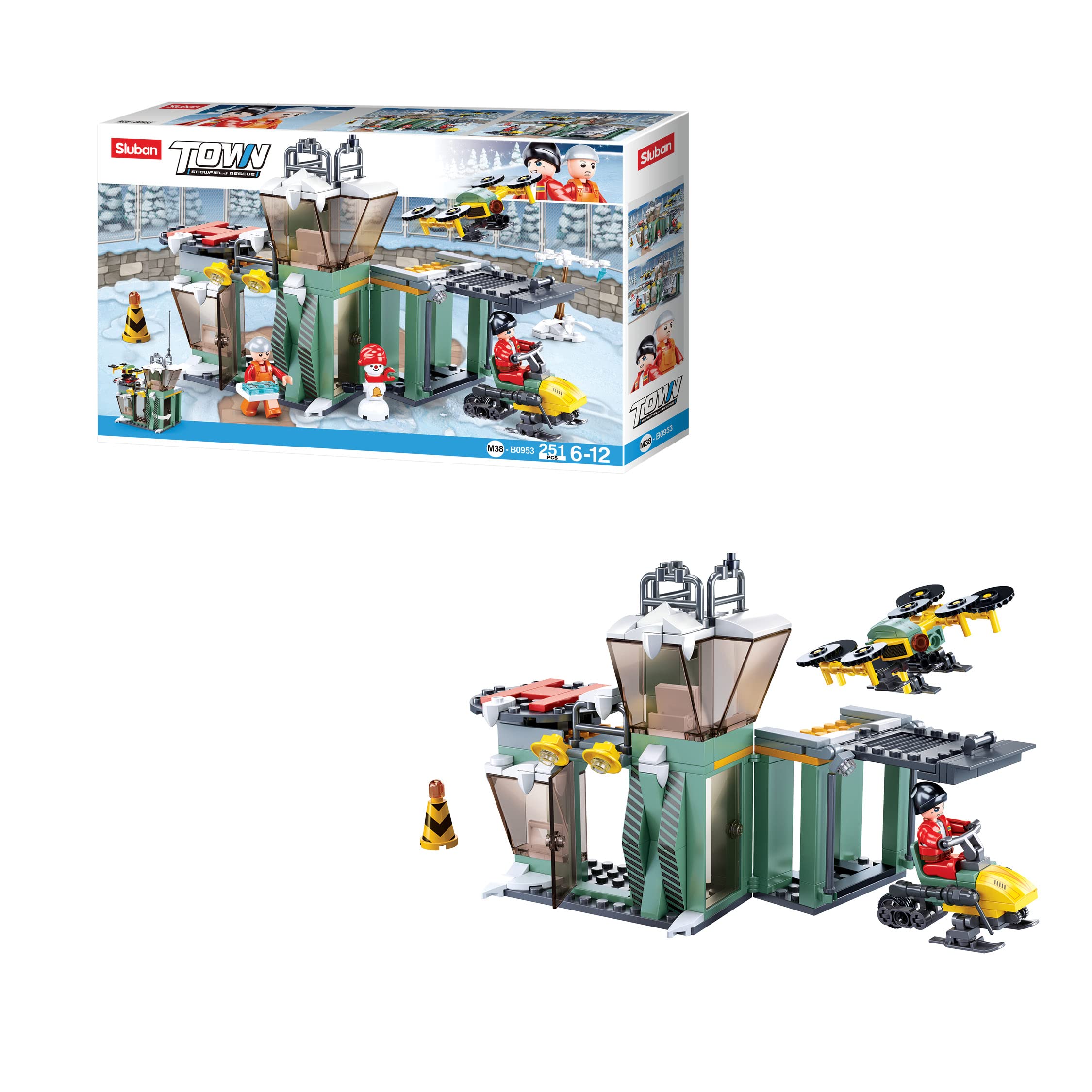 Buy Sluban Town Snowfield Rescue Base (251 Pieces) Building Blocks 