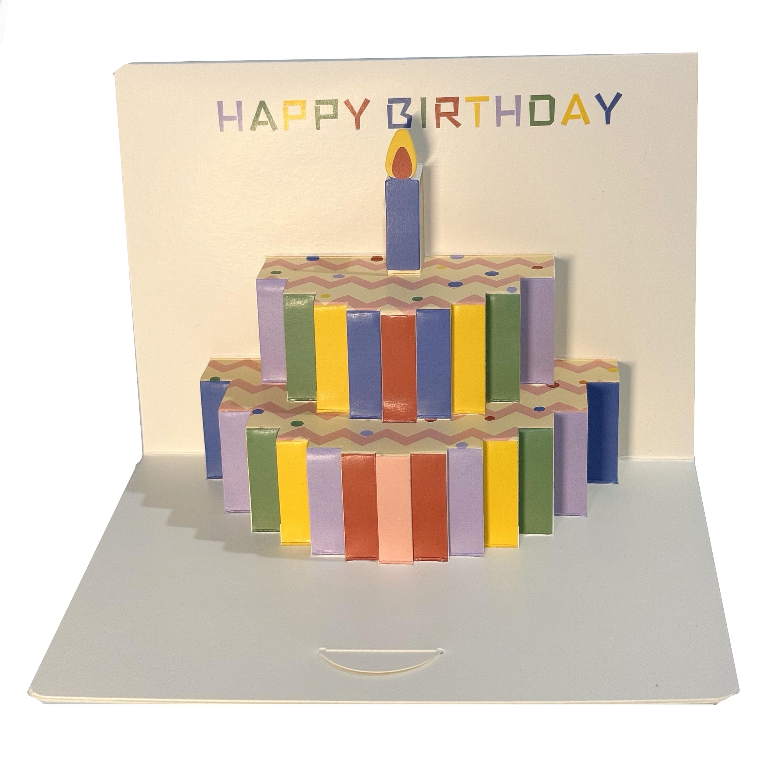 Tarjeta de cumpleaños, tarjetas de felicitación emergentes, tarjeta de felicitación 3D para cumpleaños para ella, él, mujeres y hombres, diseño de pastel de cumpleaños, color azul