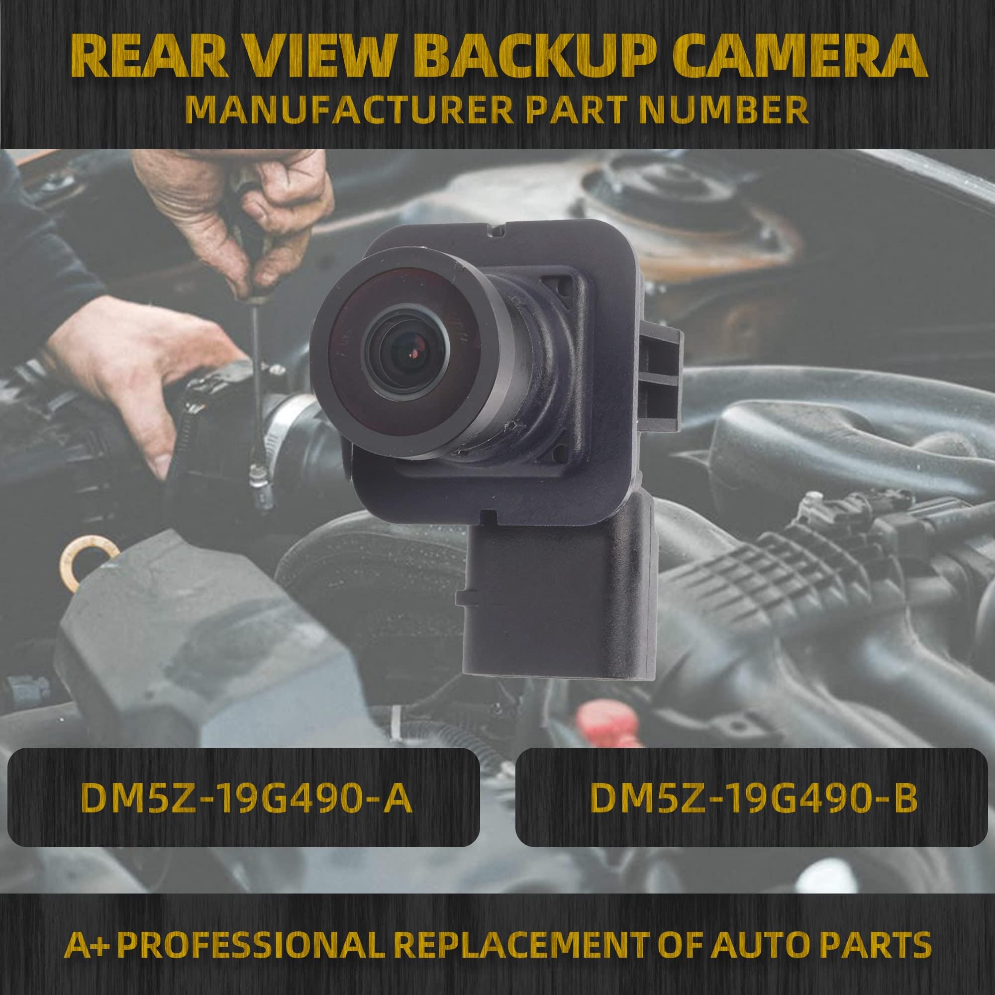 Dasbecan Rear View Backup Camera Compatible with 13 14 15 16 Ford C-Max Energi C-Max Hybrid Replaces DM5Z-19G490-A DM5Z-19G490-B Parking Assist Camera