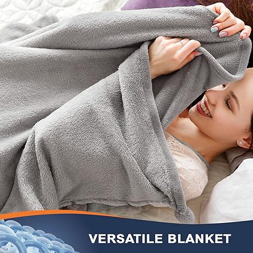 Miniatura 3 de Manta de forro Walensee de felpa, ligera, de microfibra súper suave, para sofá, cama, ultralujosa, cálida y acogedora para todas las estaciones