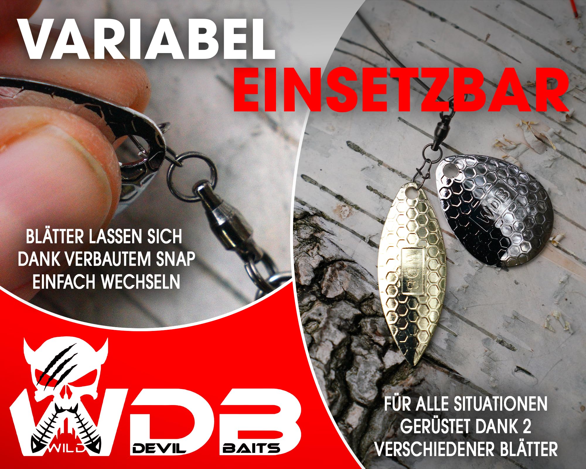 Wild Devil Baits Multi Tail Spinnerbait Spinner Bait Esca artificiale Spin Jig Esca da pesca persico luccio luccioperca