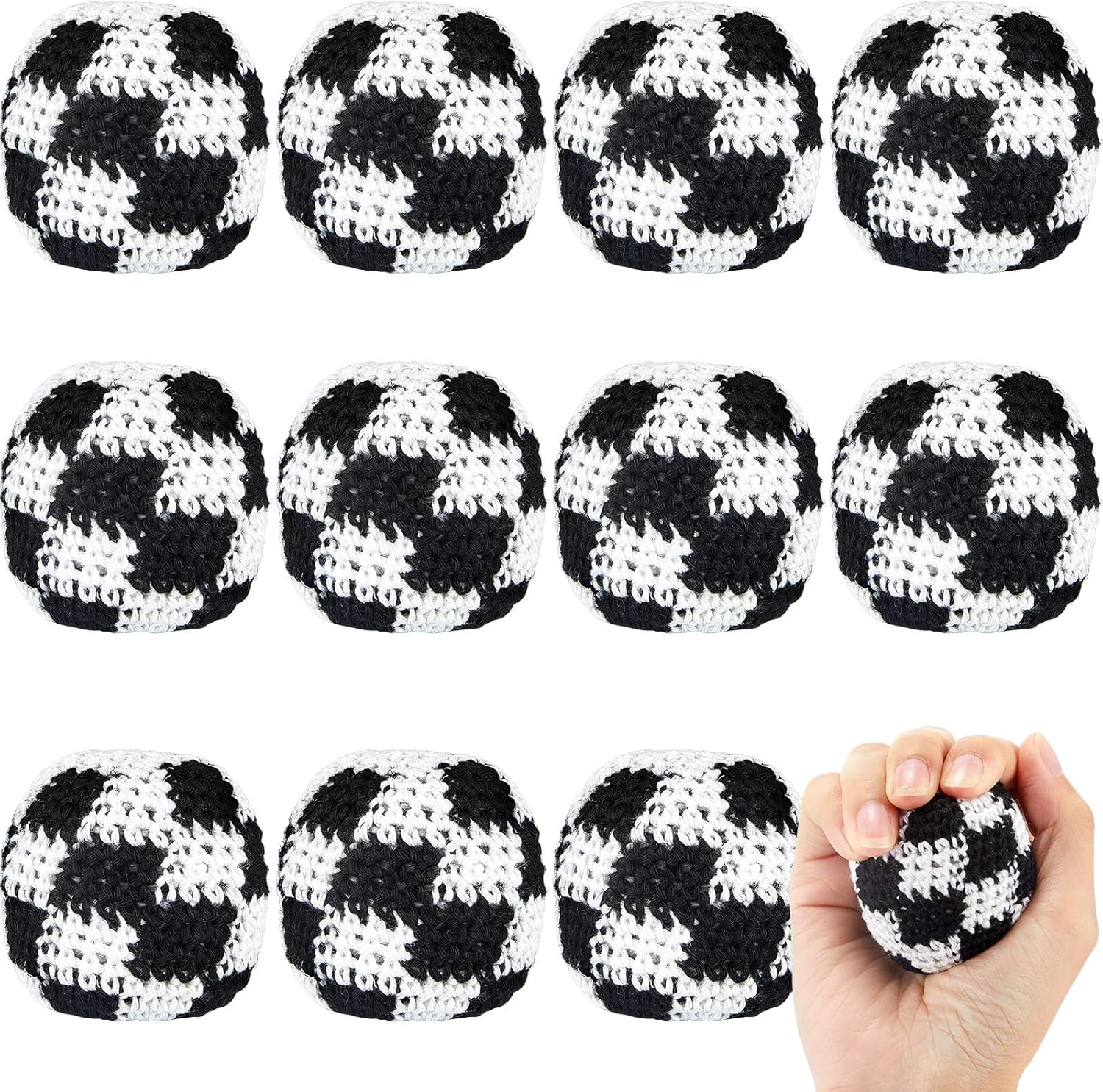 Jenaai 12 Pcs Football Juggling Sacks Soccer Footbag Bulk