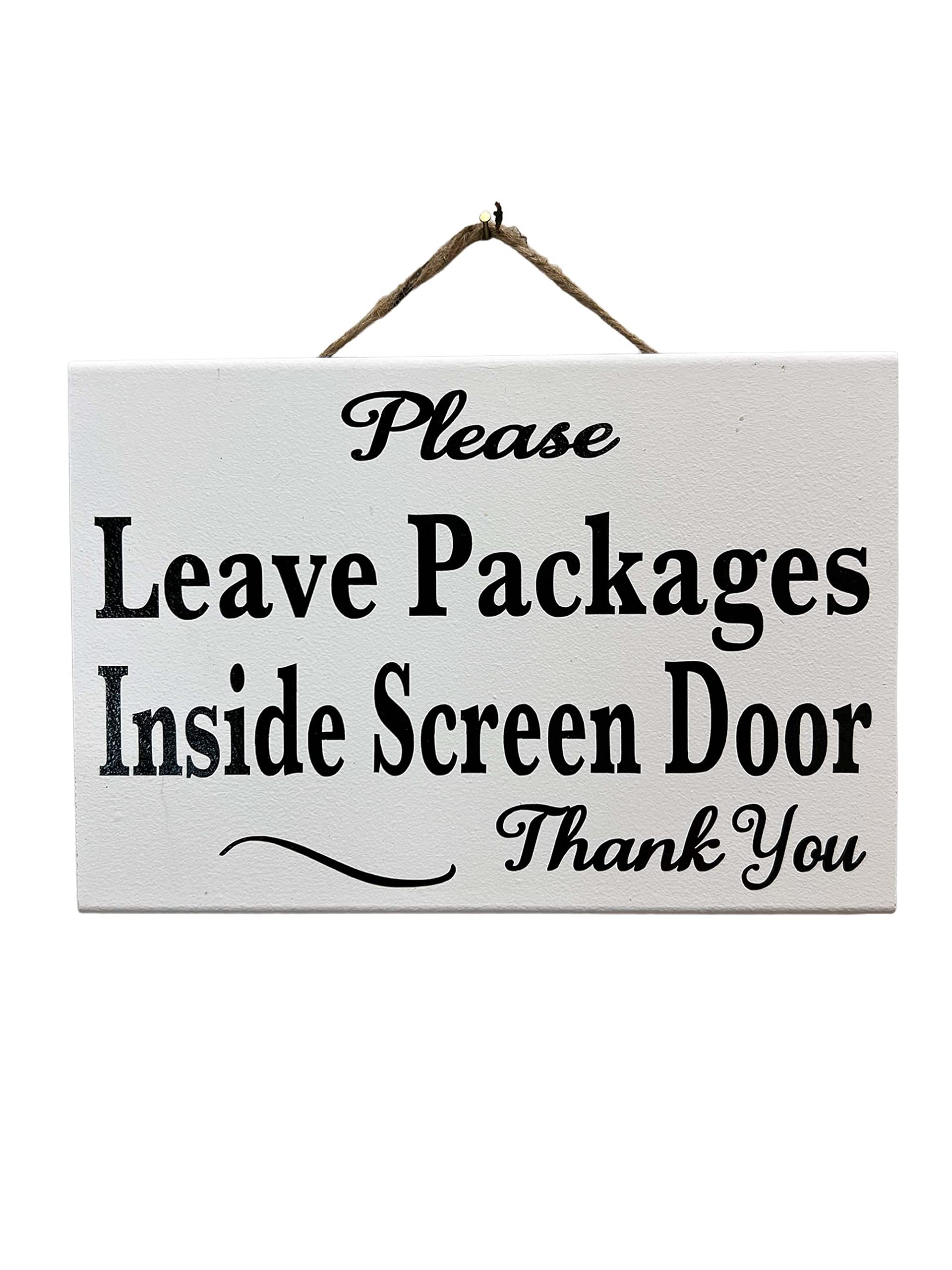 Amazon.com: Please Leave Packages Sign Front Door Personalized