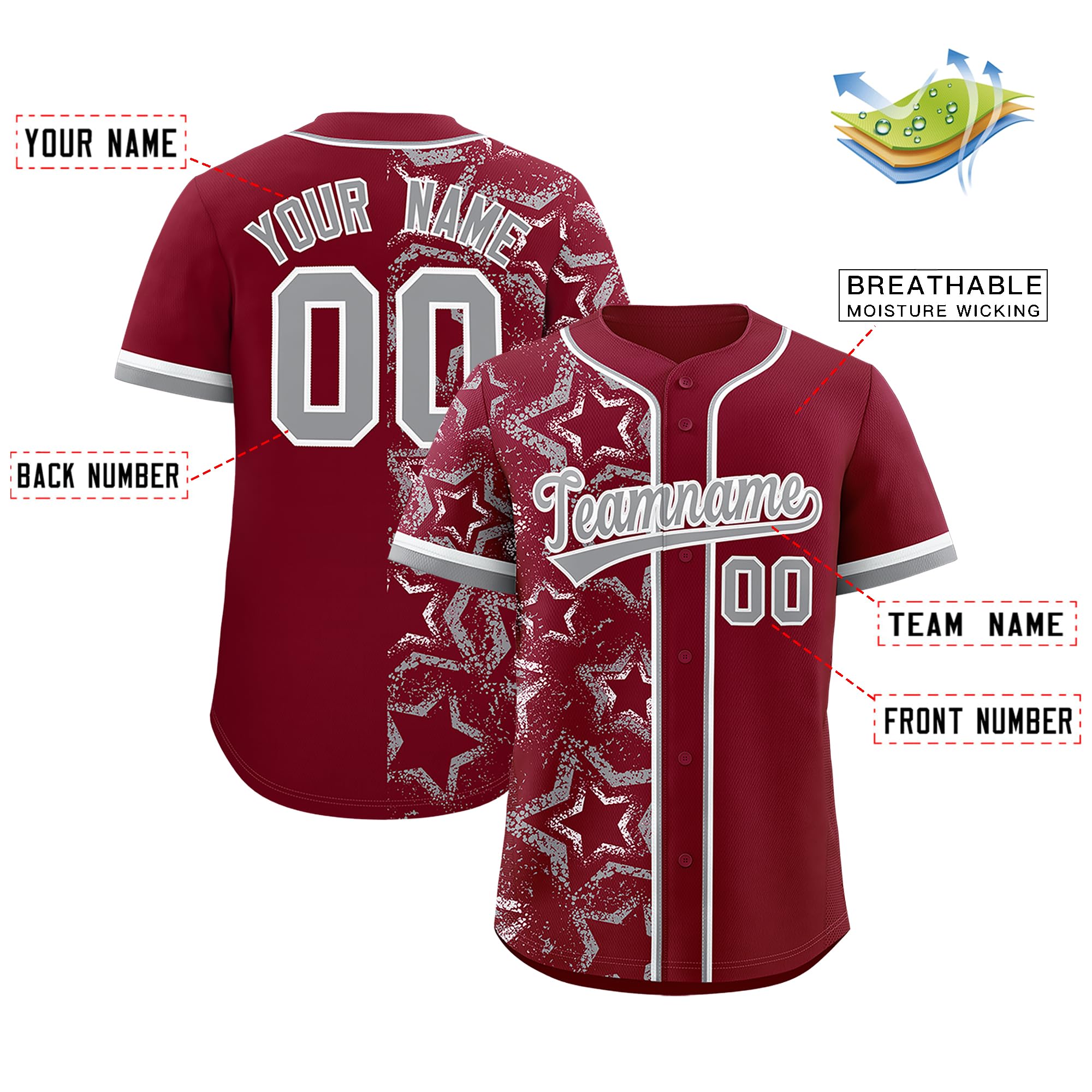 Custom Pattern Baseball Jersey Stitched or Printed Your Team Name Number Personalized Baseball Shirt for Men Women Kids