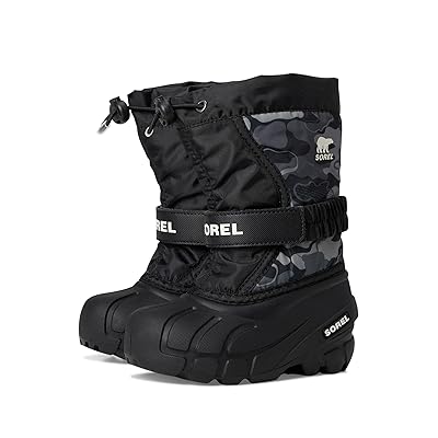 SOREL Kids Childrens Flurry Print (Toddler/Little Kid) Kids Shoes Black/Quarry