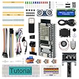 ESP32 Kit Dev CAM Board Super Starter Kit, Dual-core 32-bit 240 MHz Microcontroller, Onboard Camera WiFi+BT, 522-Page Detailed Tutorial, Python C Code, 173 Items, 78 Projects