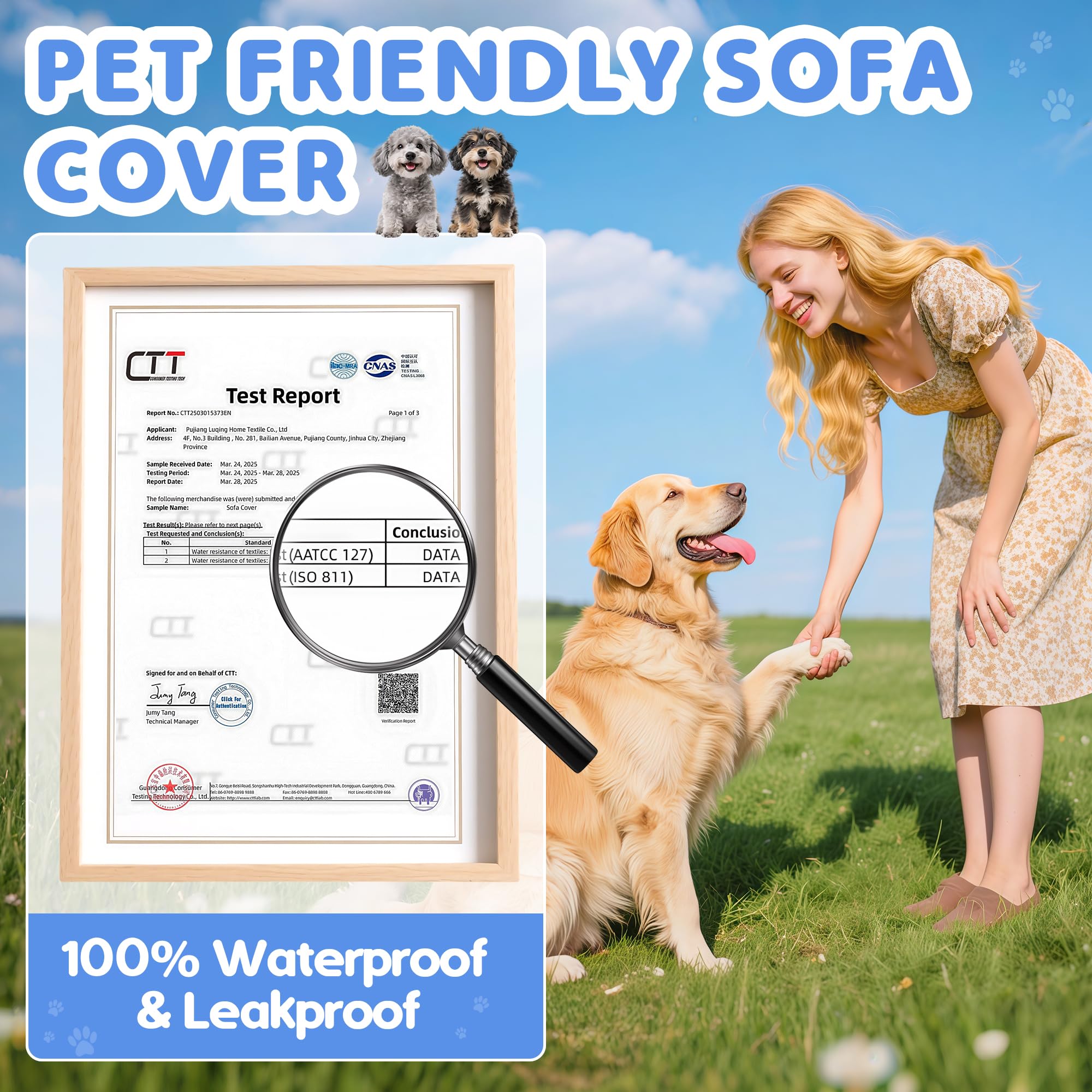 Loiion Waterdichte Sofa Cover, Bank Bescherming hond, Bankhoes 2 Zits Bank Bescherming hond, Antislip Bankhoes, Bankhoes Waterdicht, Beschermhoes voor Huisdieren Kinderen, Grijs, 300x180cm