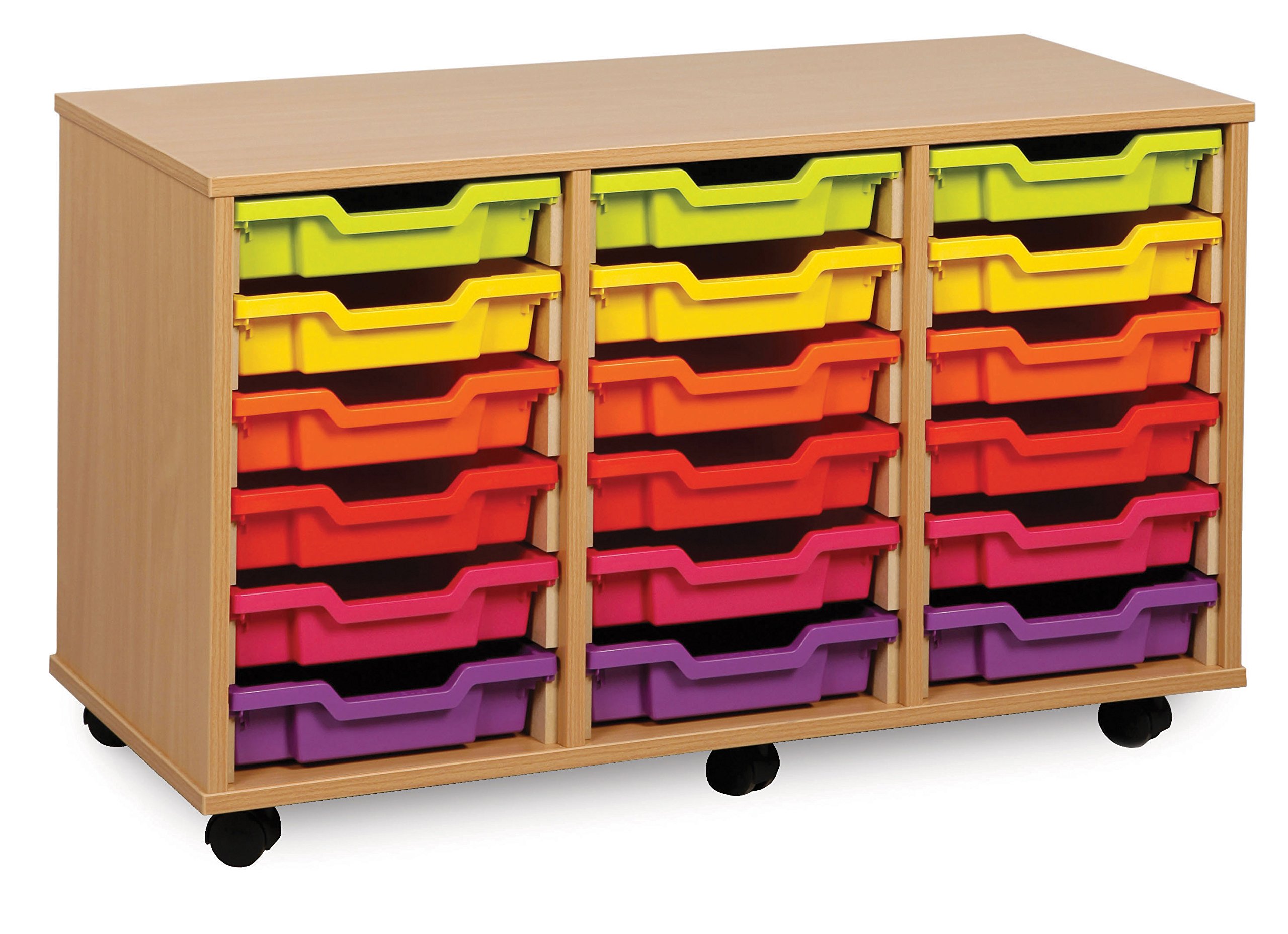 Monarch Mobile Classroom Storage Unit 1 Column Single Trays