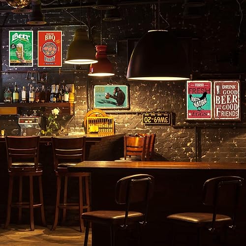 Miniatura 4 de Ysirseu Cartel de metal vintage de hojalata divertido de él, con diseño de rosas y parodia del apetito y destrucción de Eternia, póster de placa