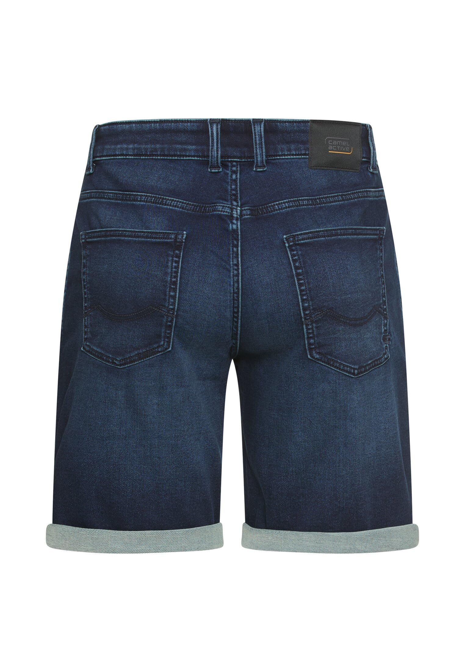 camel active Herren Jeans Shorts aus Baumwollmix | fleXXXactive® Jeansshorts mit verstellbaren Tunnelzug und praktischen Taschen - pflegeleicht
