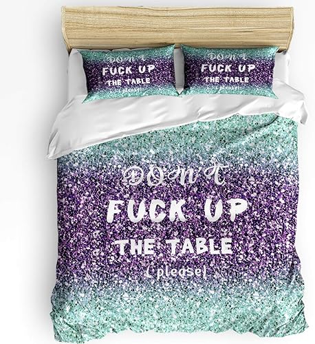 Juego de funda de edredón tamaño individual de 3 piezas que no te metas en la mesa transparente juego de ropa de cama suave con textura de mármol