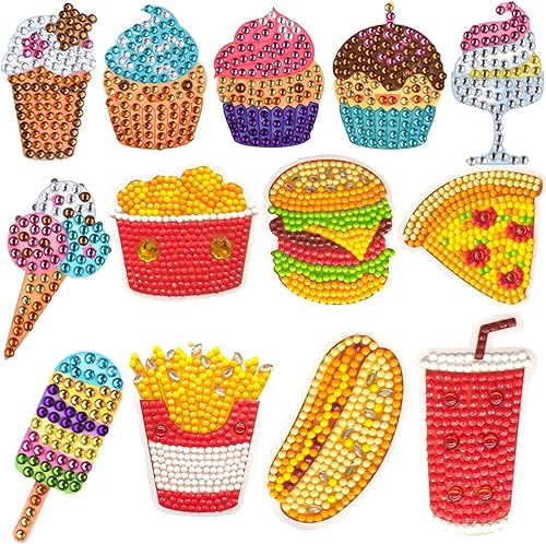 Fadgesy Kits de calcomanías de pintura de diamantes 5D para artes infantiles, kits de pintura por números, adecuación, arte y manualidades para