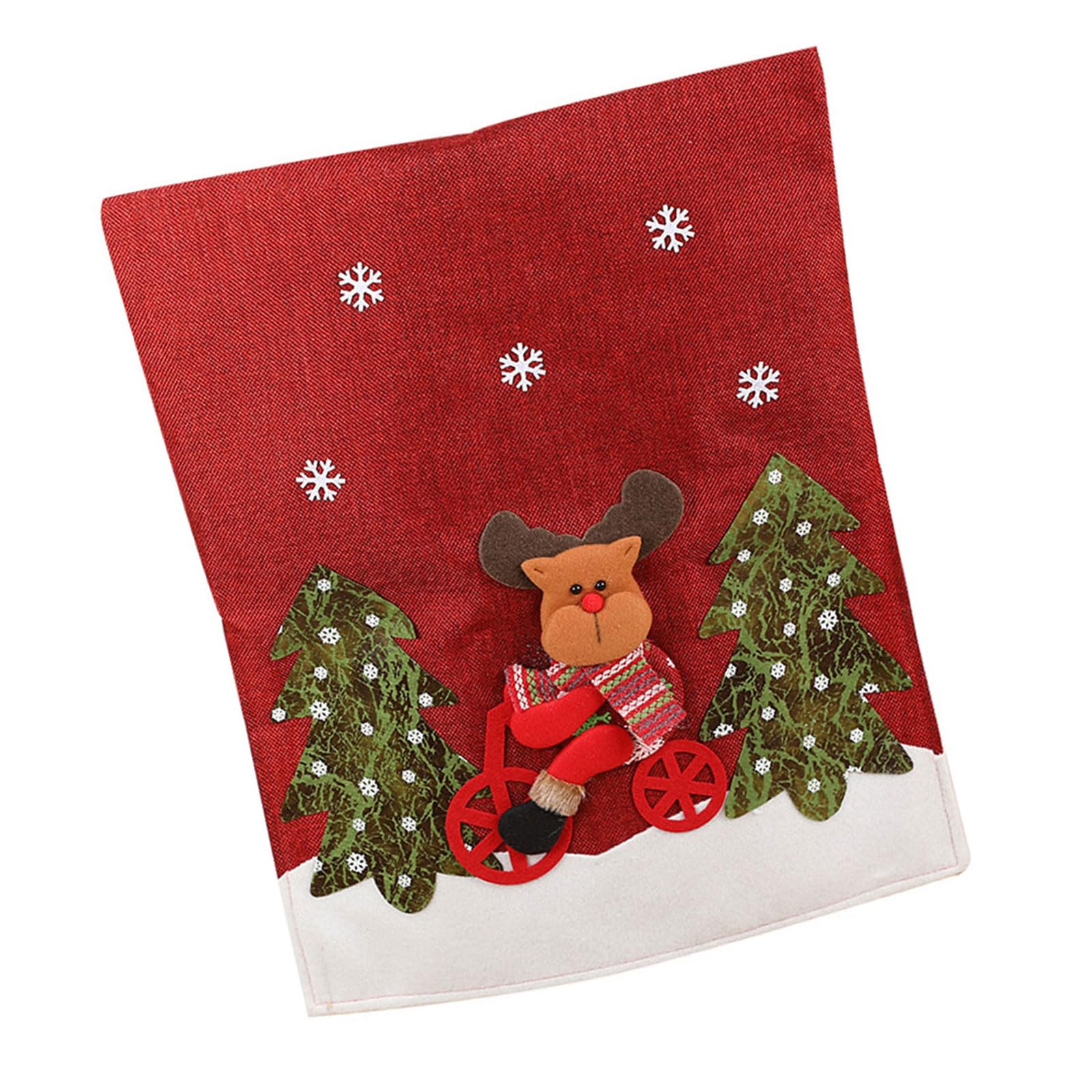 YROHGKPN Christmas Dining Chair Covers Washable Dining Slipcovers Protectors Seats Decoration Santa Hat Covers for Home Hotel Festive Slipcover