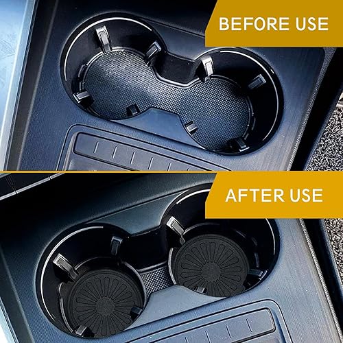 Miniatura 6 de 4 PCS TPE Car Cup Holder Coasters, Universal Non-Slip Recessed Cup Holder for Car, Car Waterproof Sift-Proof Spill Cup Holder, Car Interior