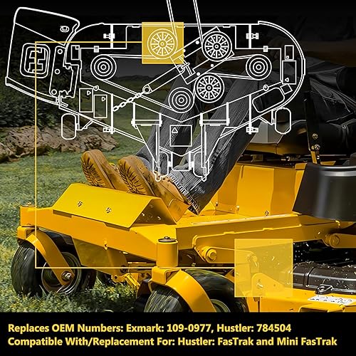 Miniatura 2 de Polea tensora plana de repuesto 784504 para Hustler FasTrak y Mini FasTrak (11/16" ID x 5 7/8" OD x 1 1/2" Altura)