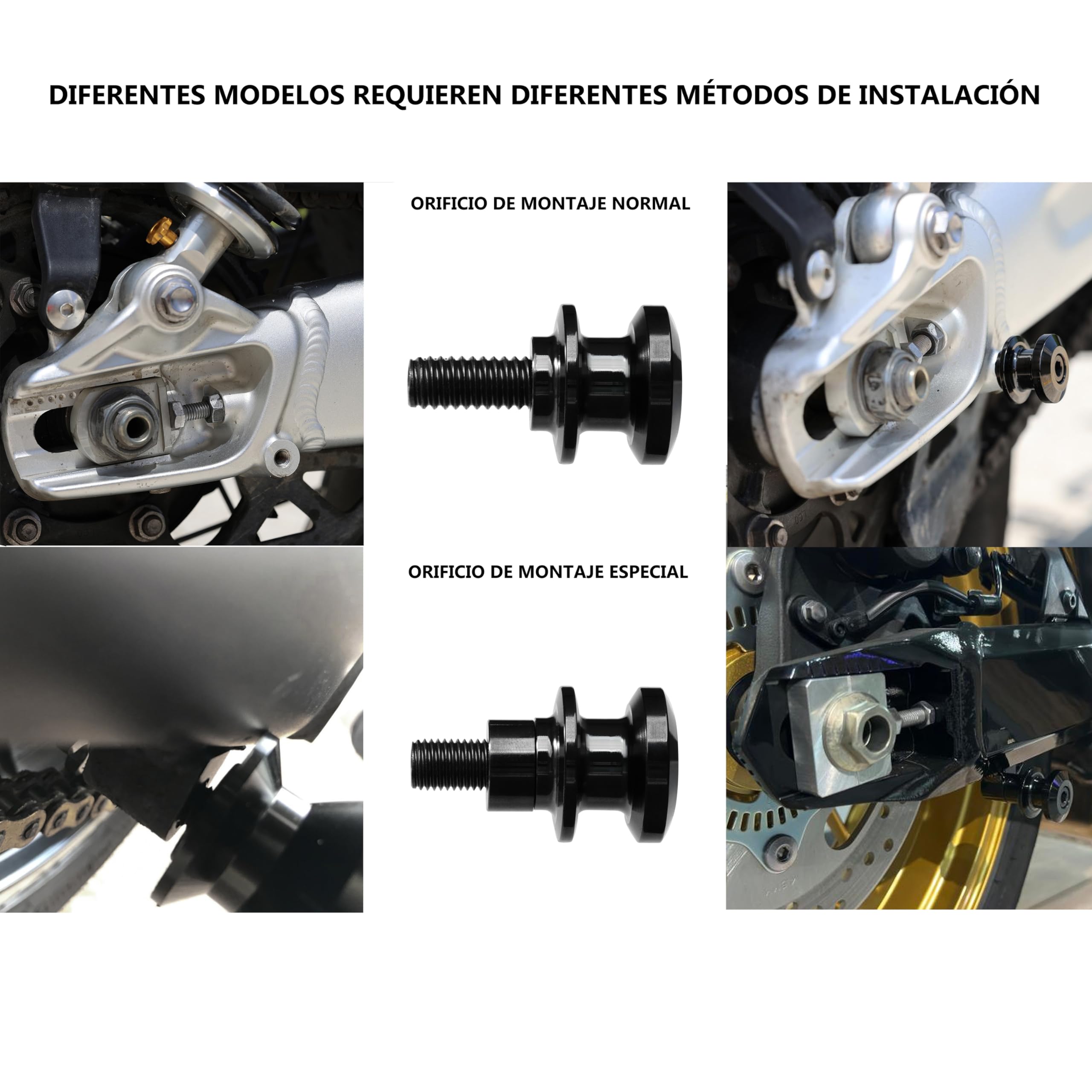 FENRIR Diábolos Moto Carretes de Brazo oscilante para Motocicleta Bobinas para Caballete de Paddock para M8 ZH2 Z900 Z650 ZX10R ZX6R Ninja CBR1000RR CBR600RR S1000RR S1000R GSXS1000 GSXR1000 GSXS750