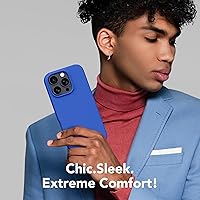 Vista 1445 de GONEZ Funda de silicona para iPhone 15 Pro Max, compatible con Magsafe, protector de cámara + protector de pantalla, forro de microfibra suave Negro