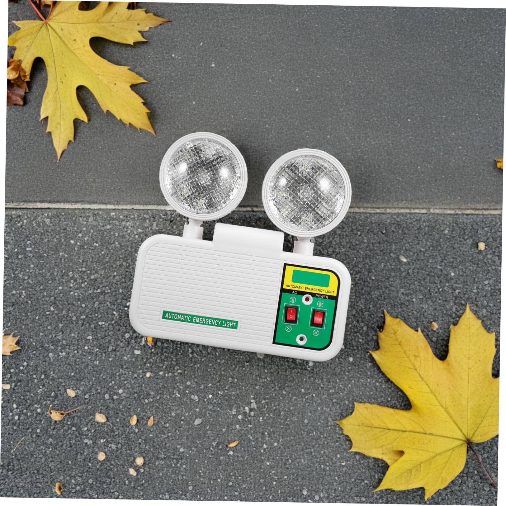 GLEAVI Iluminación de emergencia interior, foco LED doble de montaje en pared, lámpara de seguridad industrial de plástico para fábricas, oficinas, hoteles, escuelas, teatros y zonas de incendios.
