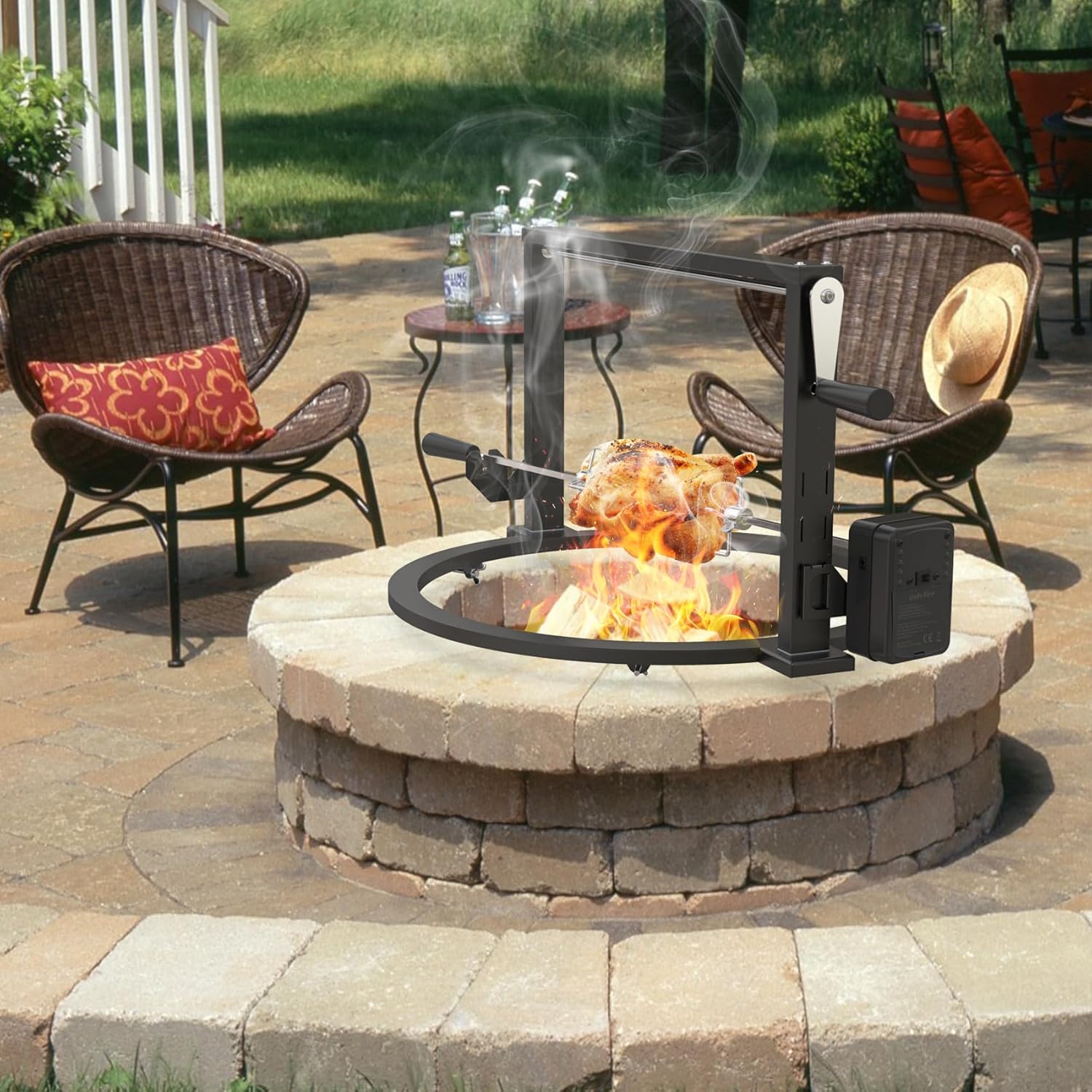 Onlyfire Motore Elettrico DC 3-12V 15W per girarrosto Barbecue e rosticceria,velocità Regolabile