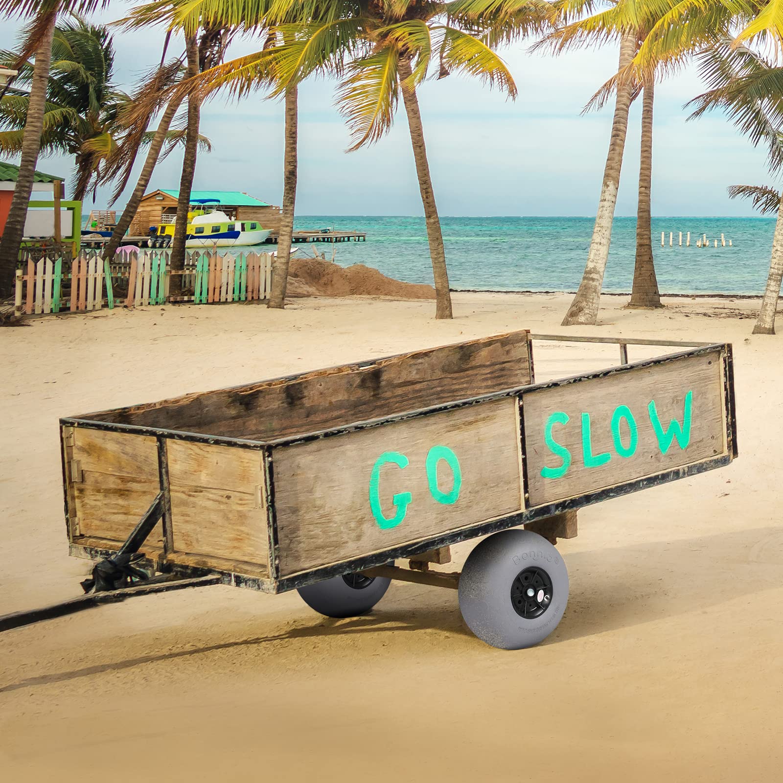 Buy Bonnlo 12" Balloon Wheels Beach Cart Tires Replacement Big Sand