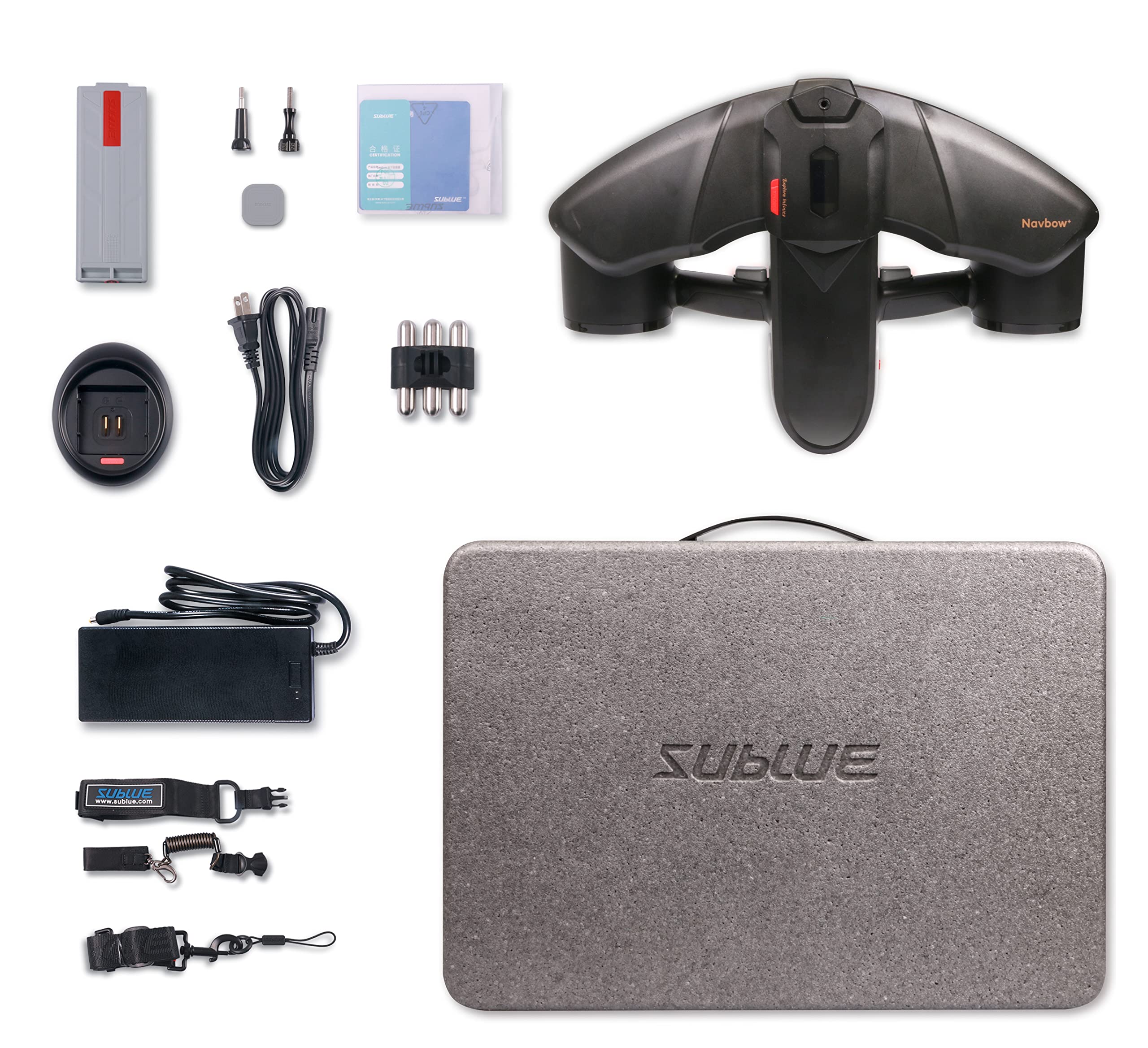 Sublue NAVBOW+ Scooter sous Marin 7,2 km/h 40m 60 Min Phantom Grey