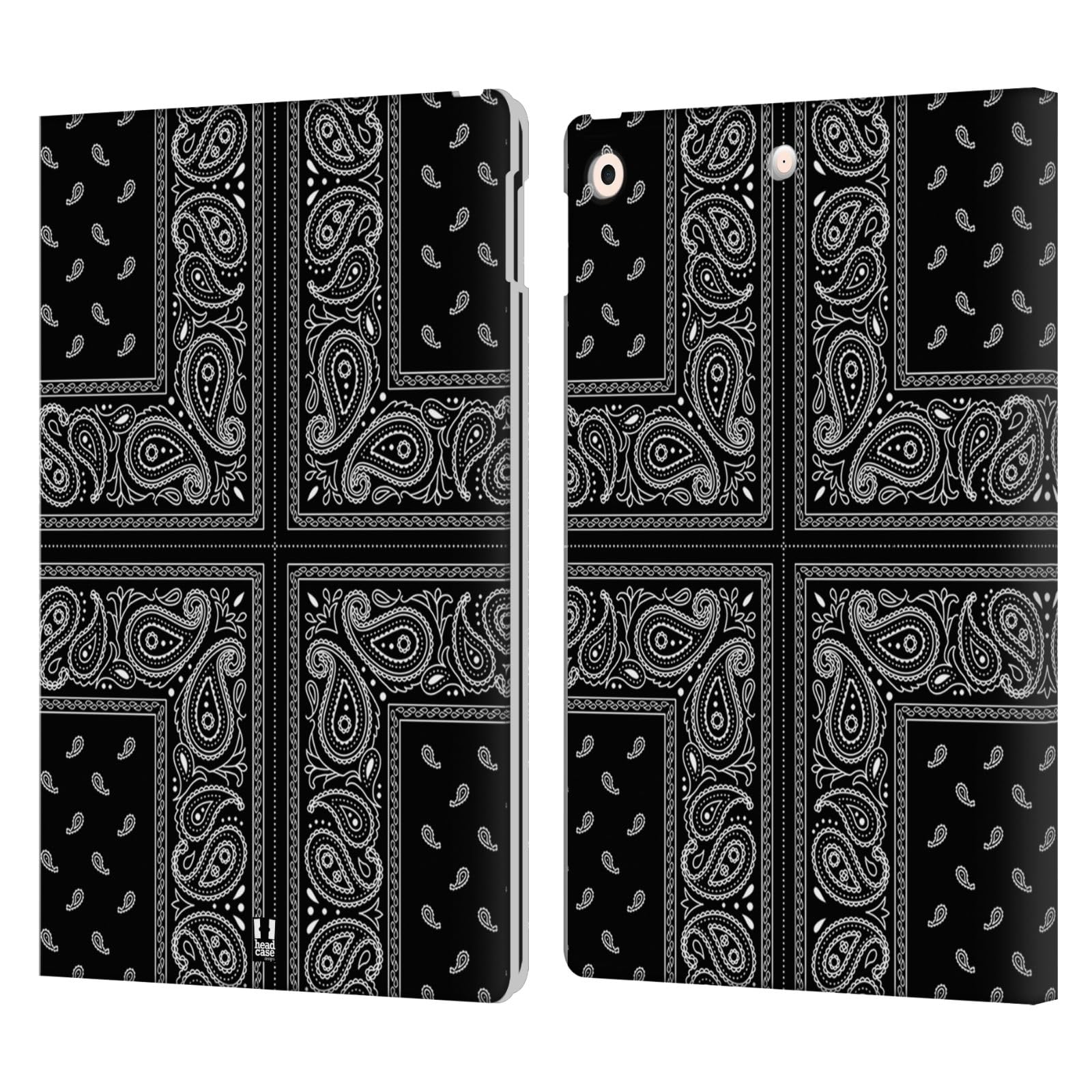Étui portefeuille iPad 10.2 cuir anti-rayure motif Croix Noire - 8