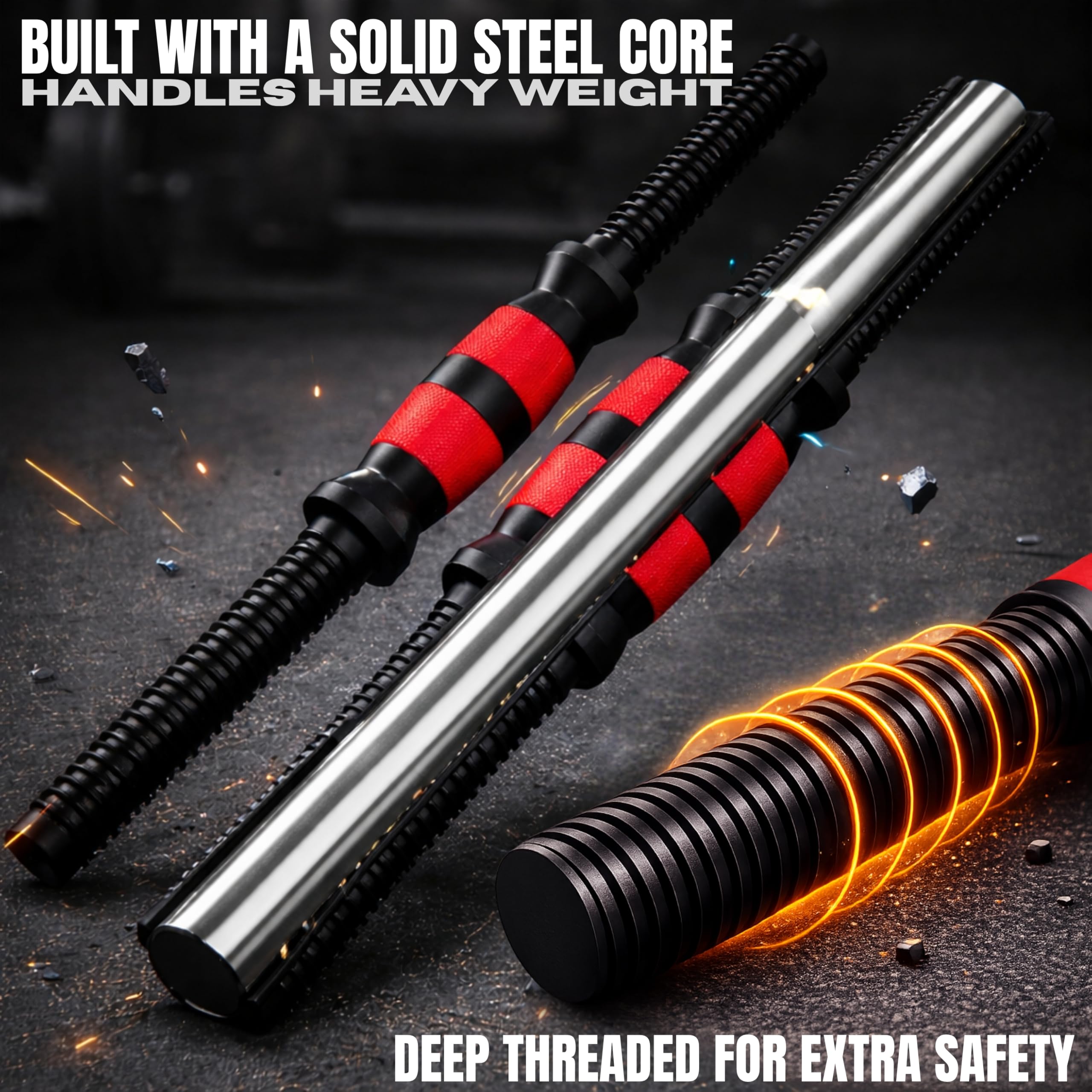 Adjustable Dumbbell Barbell Weights Set 10-40kg Home Gym Hand Weights Pair Kit