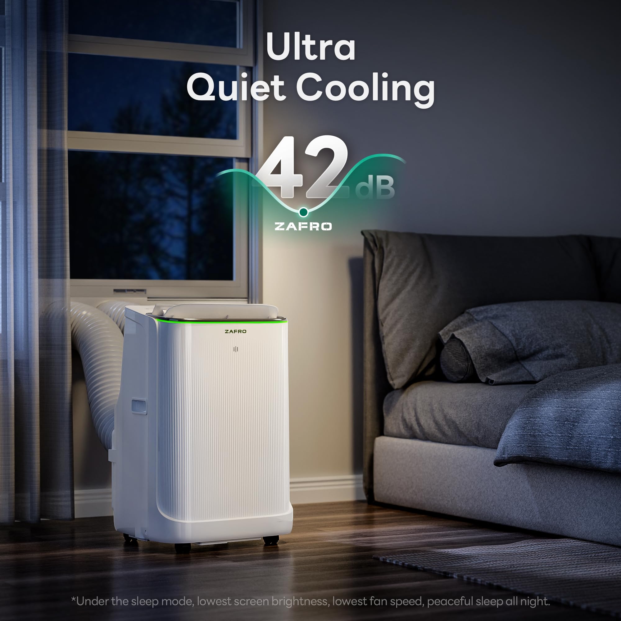 ZAFRO Smart Inverter Portable Air Conditioners 14000 BTU 10000 BTU SACC | Dual Hose Portable AC Unit with Energy SavingUltra Quiet42dB 2026Drainage-free CoolAPPRemote for Multi-Scenario Use product thumbnail 6