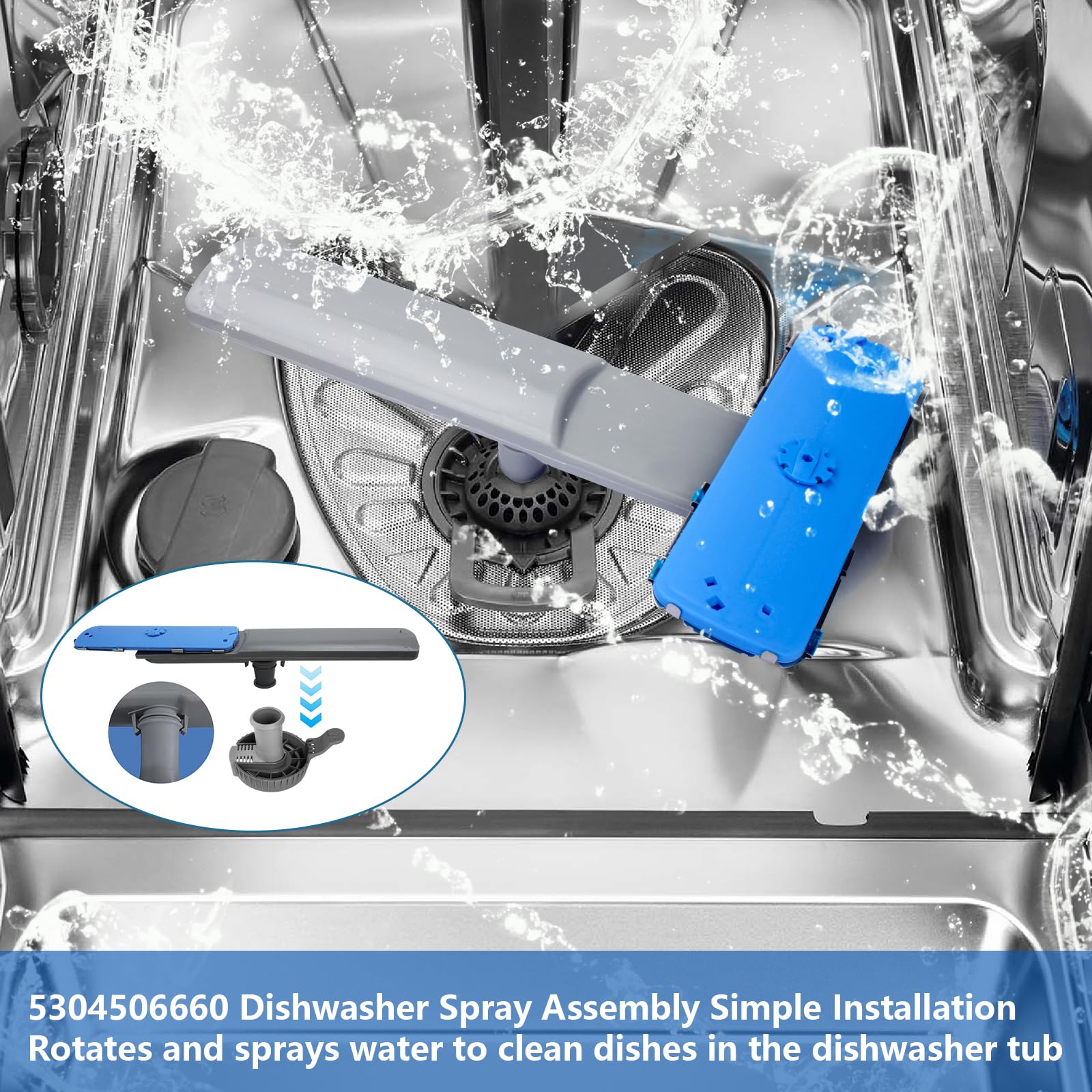 Sparefixd Dishwasher Lower Spray Arm Replacement – Fits Hoover & Many Models | Bottom Water Spray Arm-829411