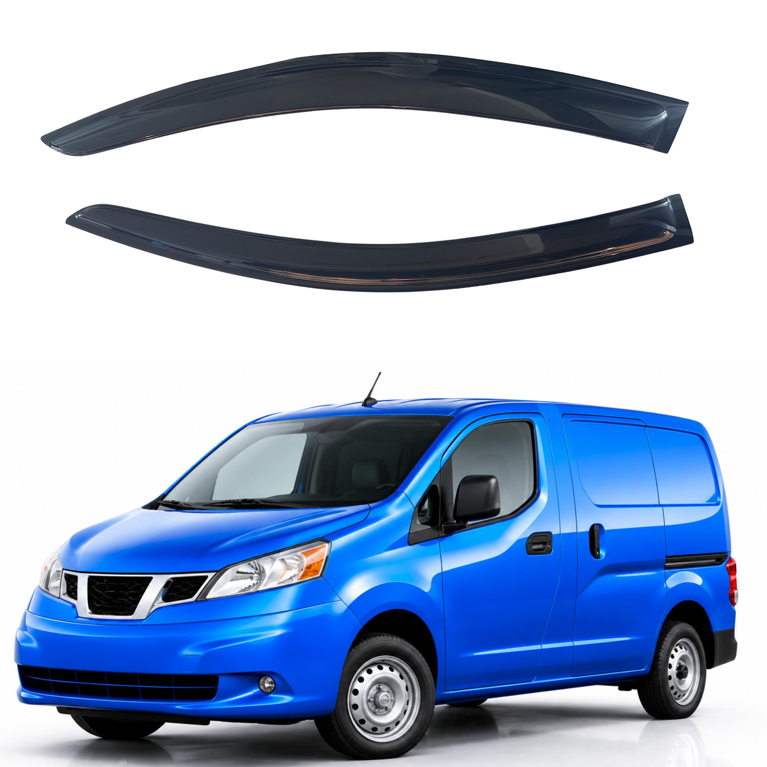 IG Window Visors Fit for 2014-2019 Nissan NV200 Taxi, Out-Channel Rain Guards Vent Wind Deflectors 2PC, Truck Accessories for 2014-2019 Chevrolet/Chevy City Express