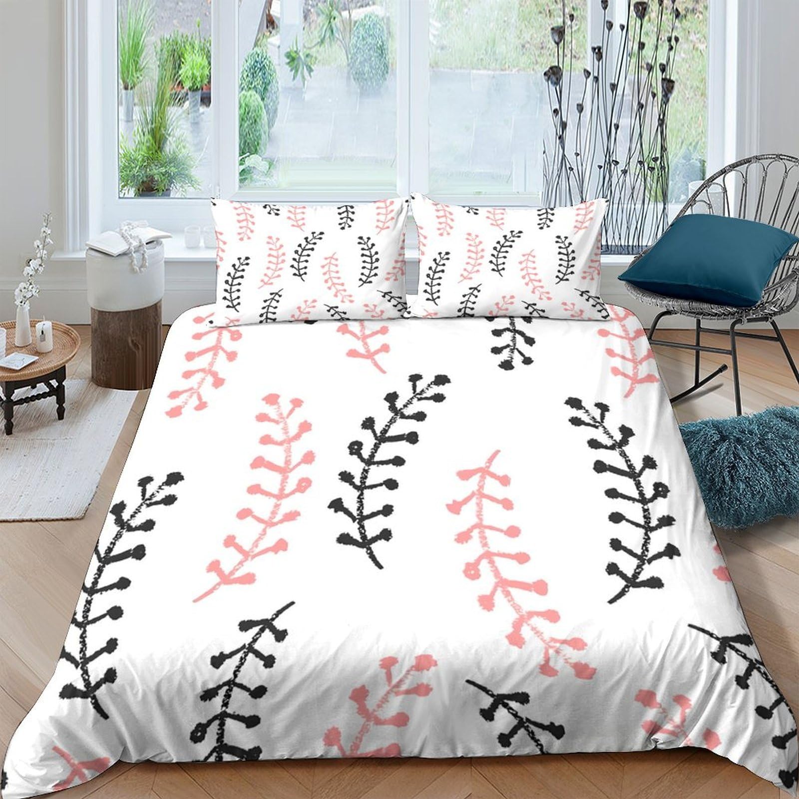 Ctjqhvkz Style-8 3D Printed Botanical Leaf Fitted Sheet Microfiber Soft Breathable Abstract Plant Bed Cover For Bedroom Decor Single（135X200cm）