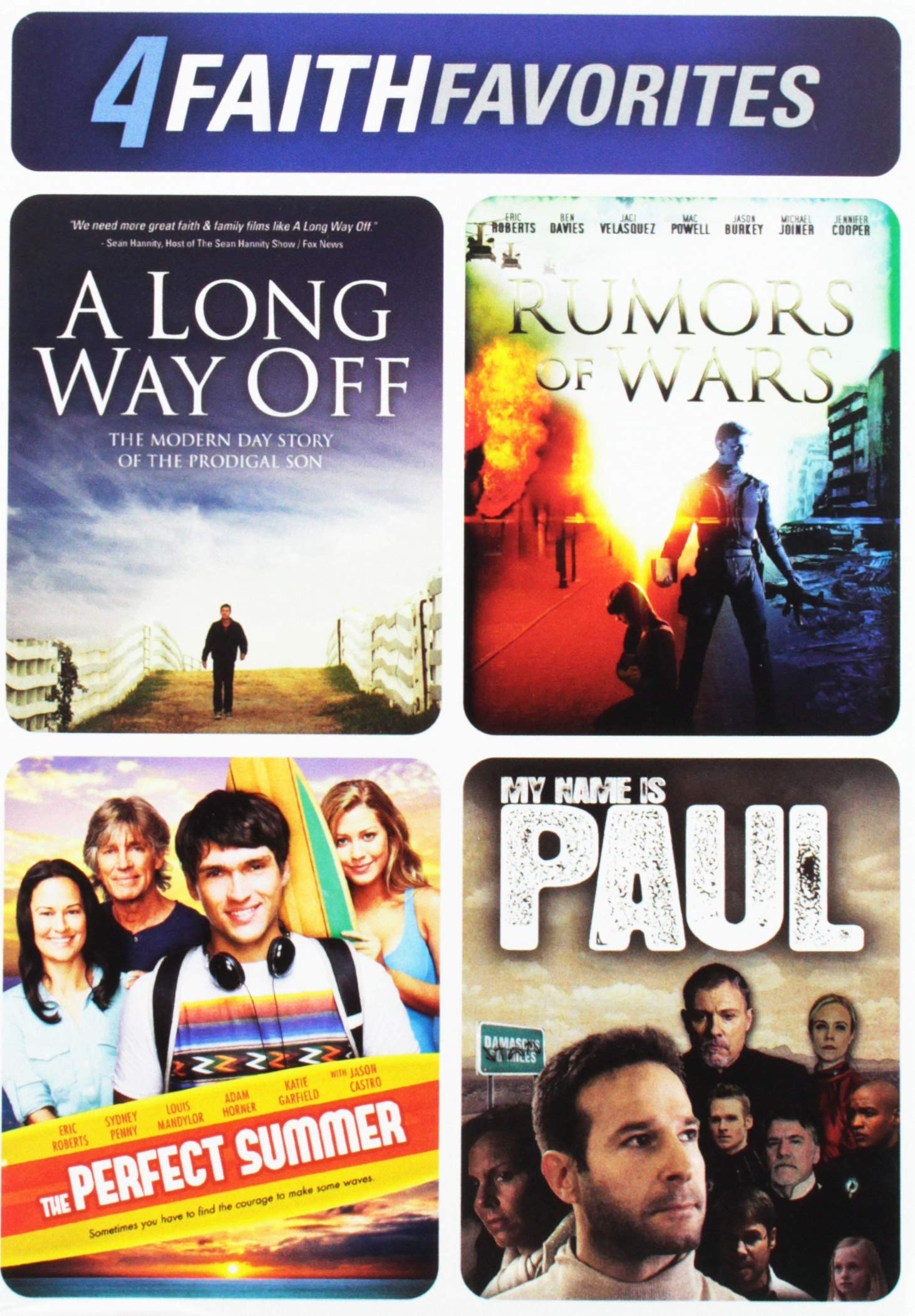 DVD 4 Faith Favorites de EE. UU. colección de cuatro películas espirituales