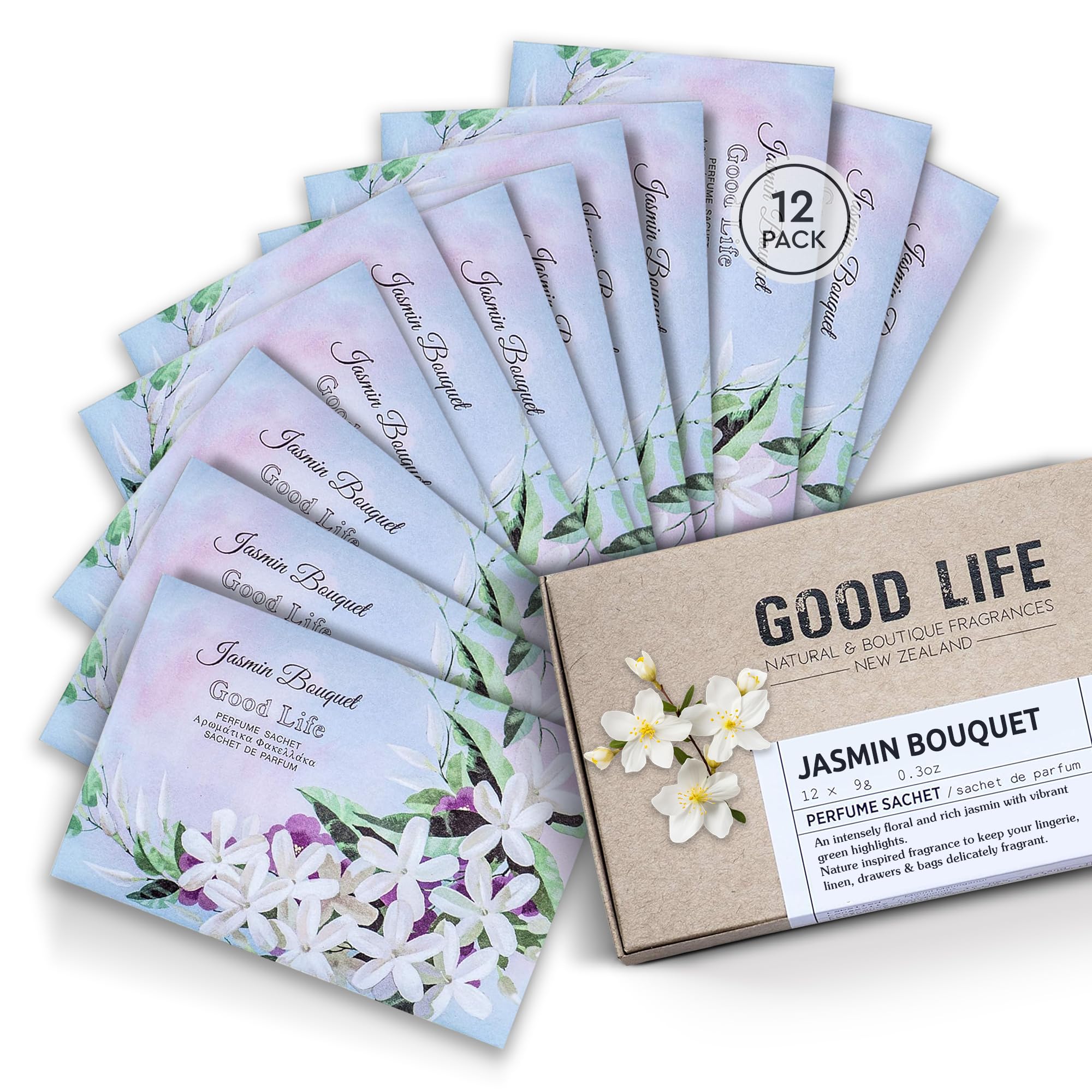 Good Life Jasmin Bouquet Scented Sachets | 12 Sachets