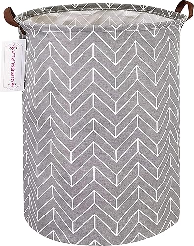 Cesta de almacenamiento grande de QUEENLALA, plegable y redonda, cesta de almacenamiento, cesta de la coladacuarto de bañodecoración del hogarcesta