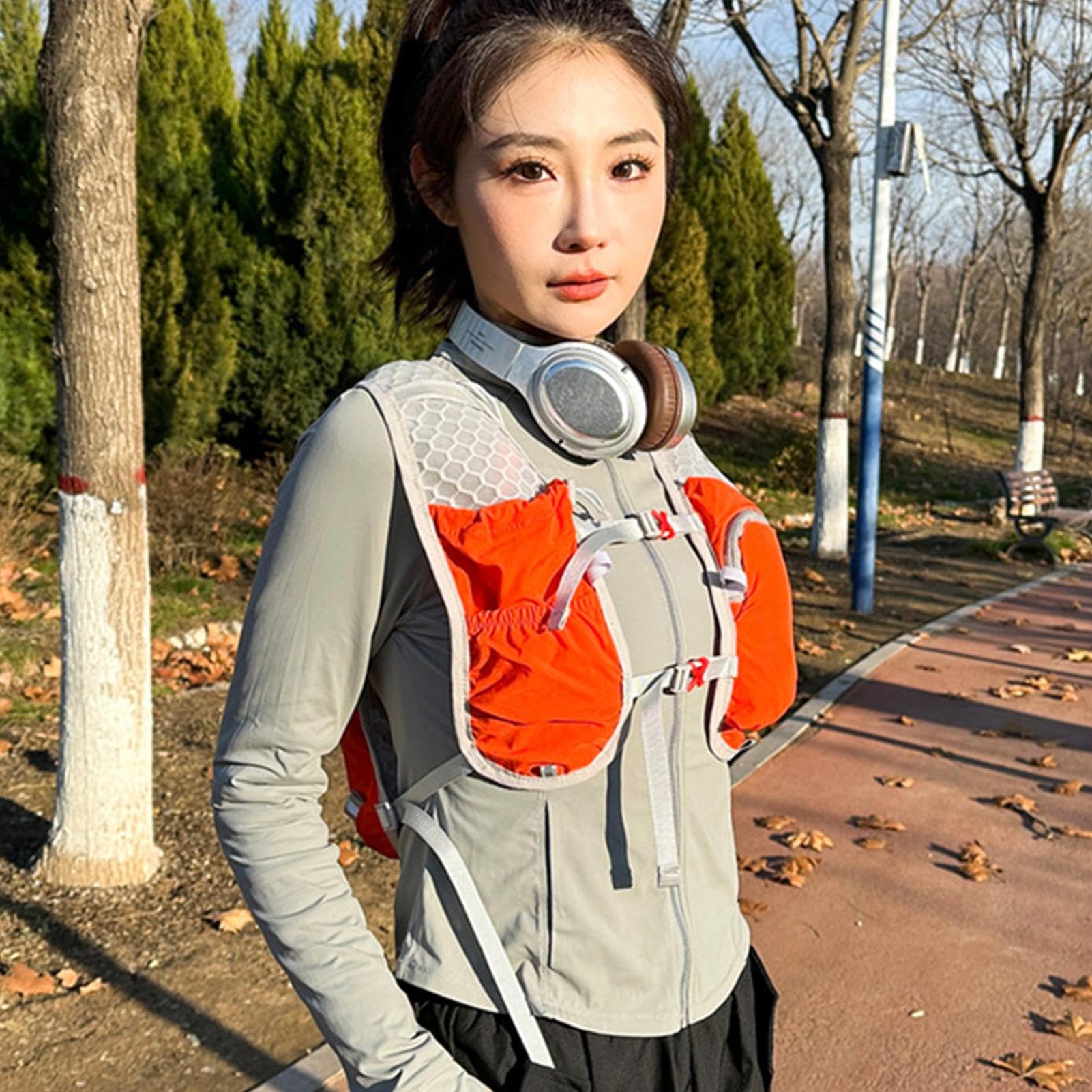 Zaino da corsa, zaino da jogging con tasche riflettenti per idratazione, design ergonomico e traspirante, per corsa, ciclismo o avventure all'aria aperta, 1 pezzo