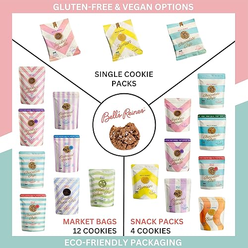 Miniatura 6 de Bell's Reines Galletas de mantequilla, lote pequeño gourmet suave, aperitivos saludables, paquetes de 4 galletas frescas de panadería, paquete de 3