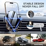 Miracase Phone Holder for Car Vent【2026 Wider Clamp & Metal Hook】 Car Phone Holder Mount for Vent Clip Hand Free Cell Phone Car Mount for iPhone 17 Pro Max 16 15 14 13 12 Samsung S25 Car Accesorries