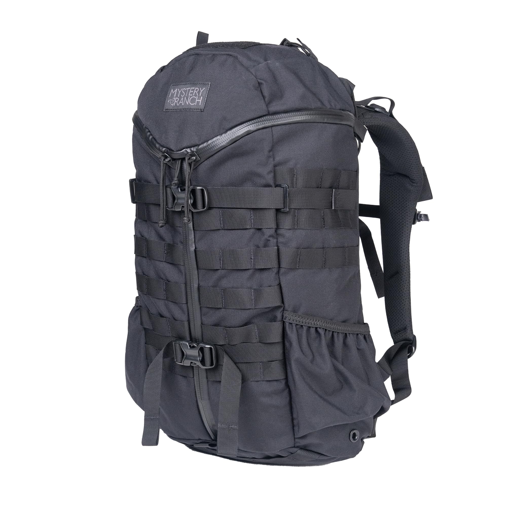 Mystery Ranch 2 Day Backpack – Modern Utility Bag with Exterior Webbing, Removable Waist Belt & Laptop Sleeve – Black, L/XL