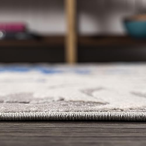 Miniatura 6 de JONATHAN Y AMC100A-28 - Alfombra de área pinterioresexteriores, diseño bohemio de hojas de palmera, fácil de limpiar, pdormitoriococinapatio, no se