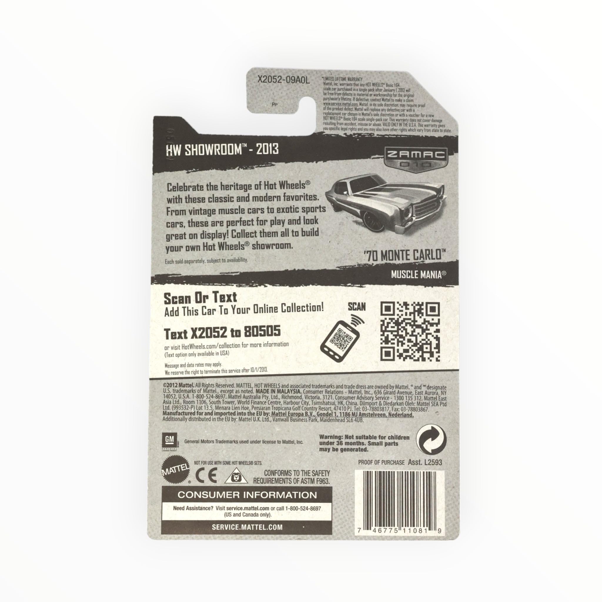Amazon.com: Hot Wheels 2013 ZAMAC #010 '70 Monte Carlo HW SHOWROOM