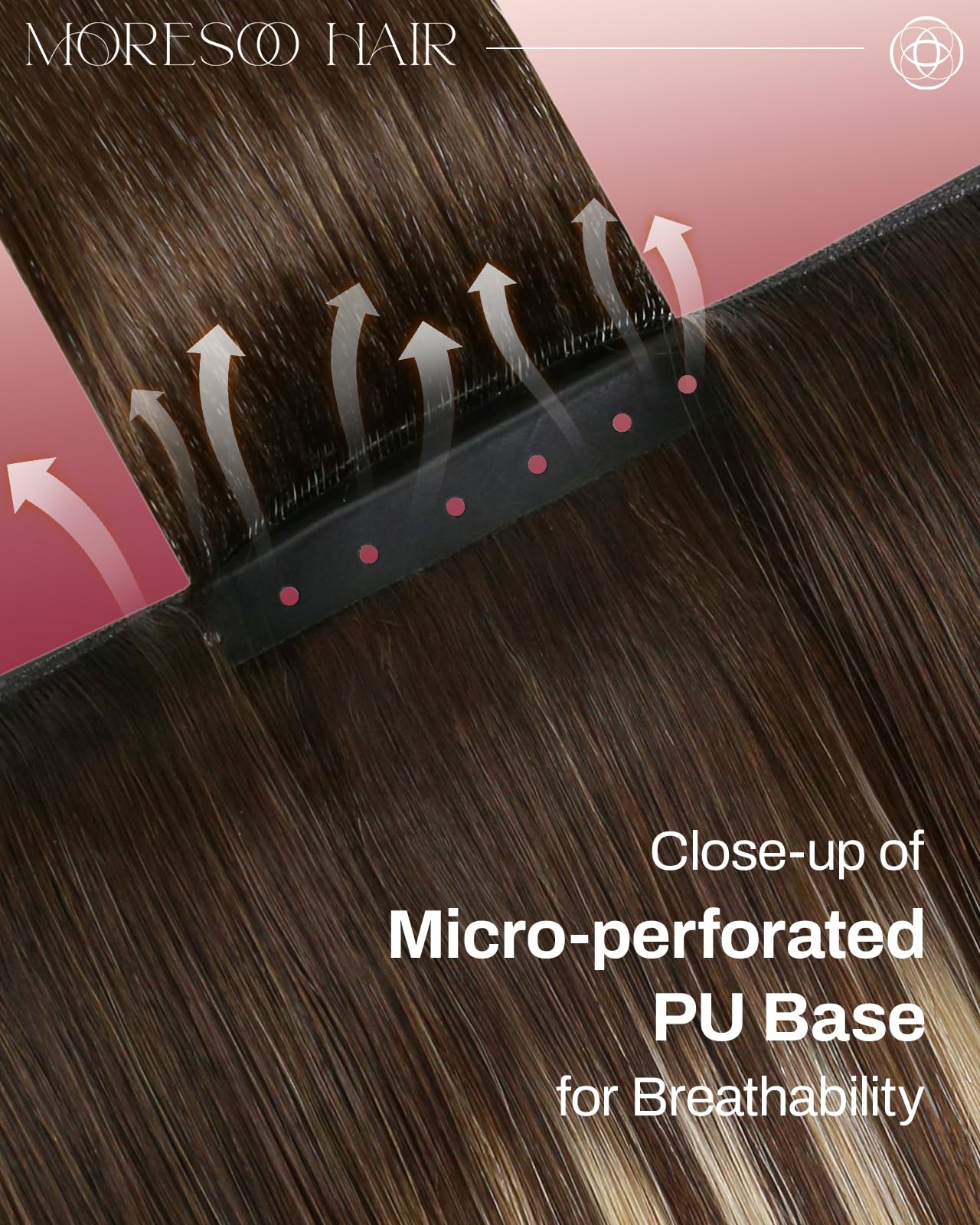Moresoo Weft Hair Extensions Real Human Hair Medium Brown Highlighted Platinum Blonde Sew in Human Hair Extensions Brown to Blonde Full Head Remy Straight 18 Inch 100g/Pack #P6/60 — view 79