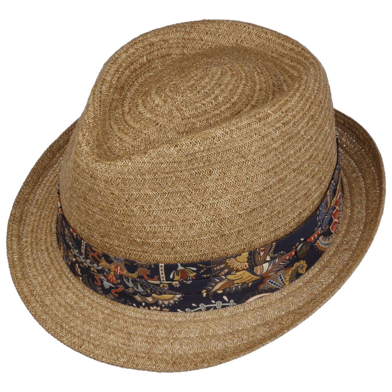 LIERYS Trilby Toyo Hut Klassische Form Viskose-Toyo-Stroh Damen Herren Frühling Sommer