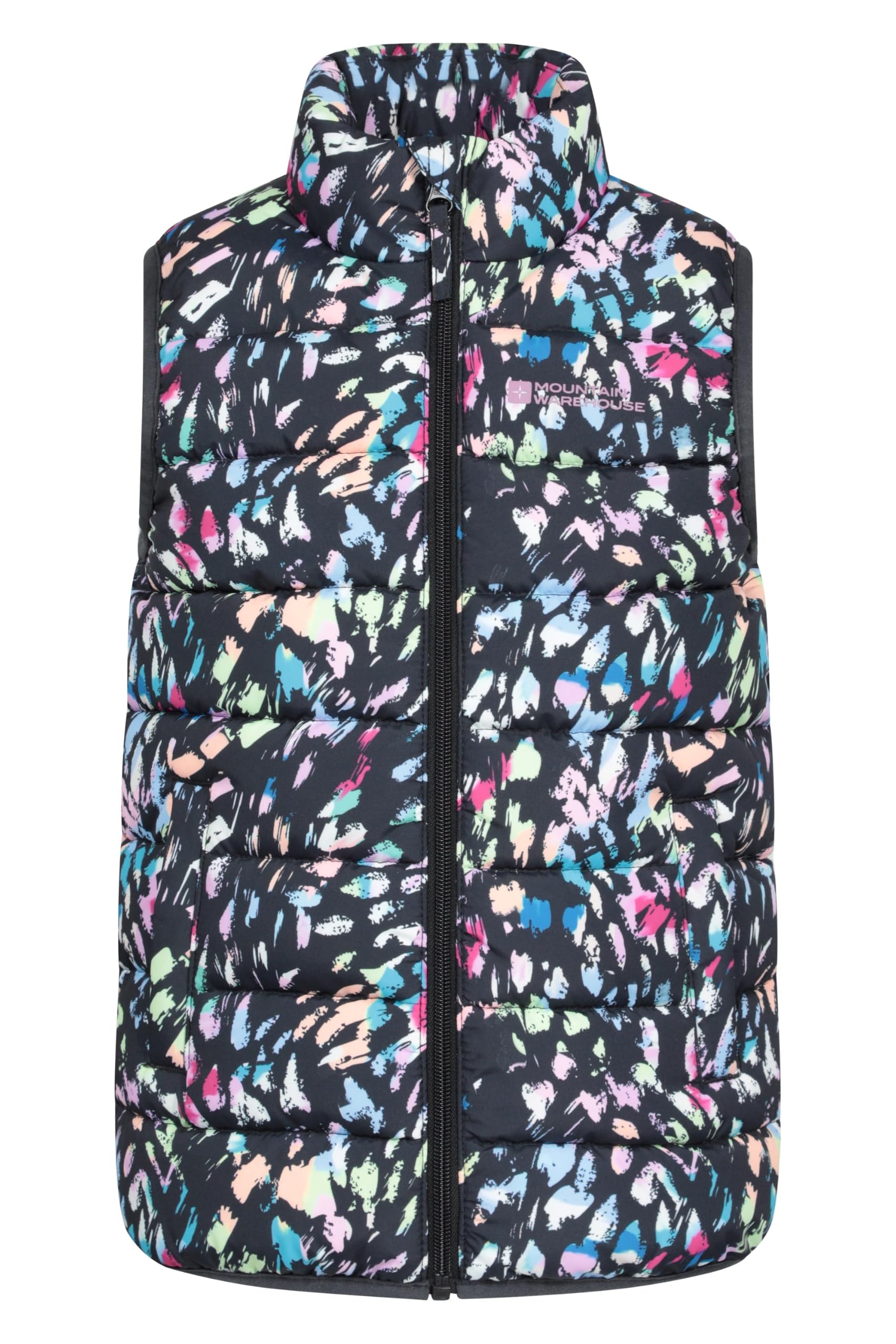 Mountain Warehouse Rocko Kids Printed Padded Gilet Jet Black (Printed) 13y